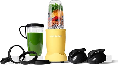 Nutribullet NB9-1301ALW Pro 13 Pcs Matte All Yellow, licuadora de alimentos de 900 W