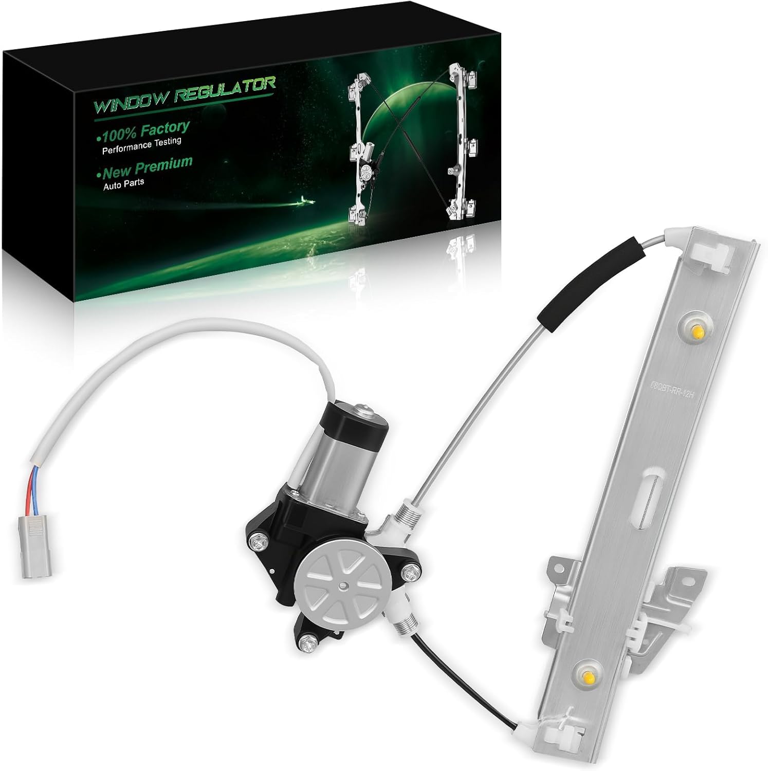 Rear Right Passenger Side Power Window Regulator with Motor for:-Ford Escape 2008-2012, for:-Mazda Tribute 2008-2011, for:-Mercury Mariner 2008-2011, with 2 Pins OE# 751-713 8L8Z7827000A
