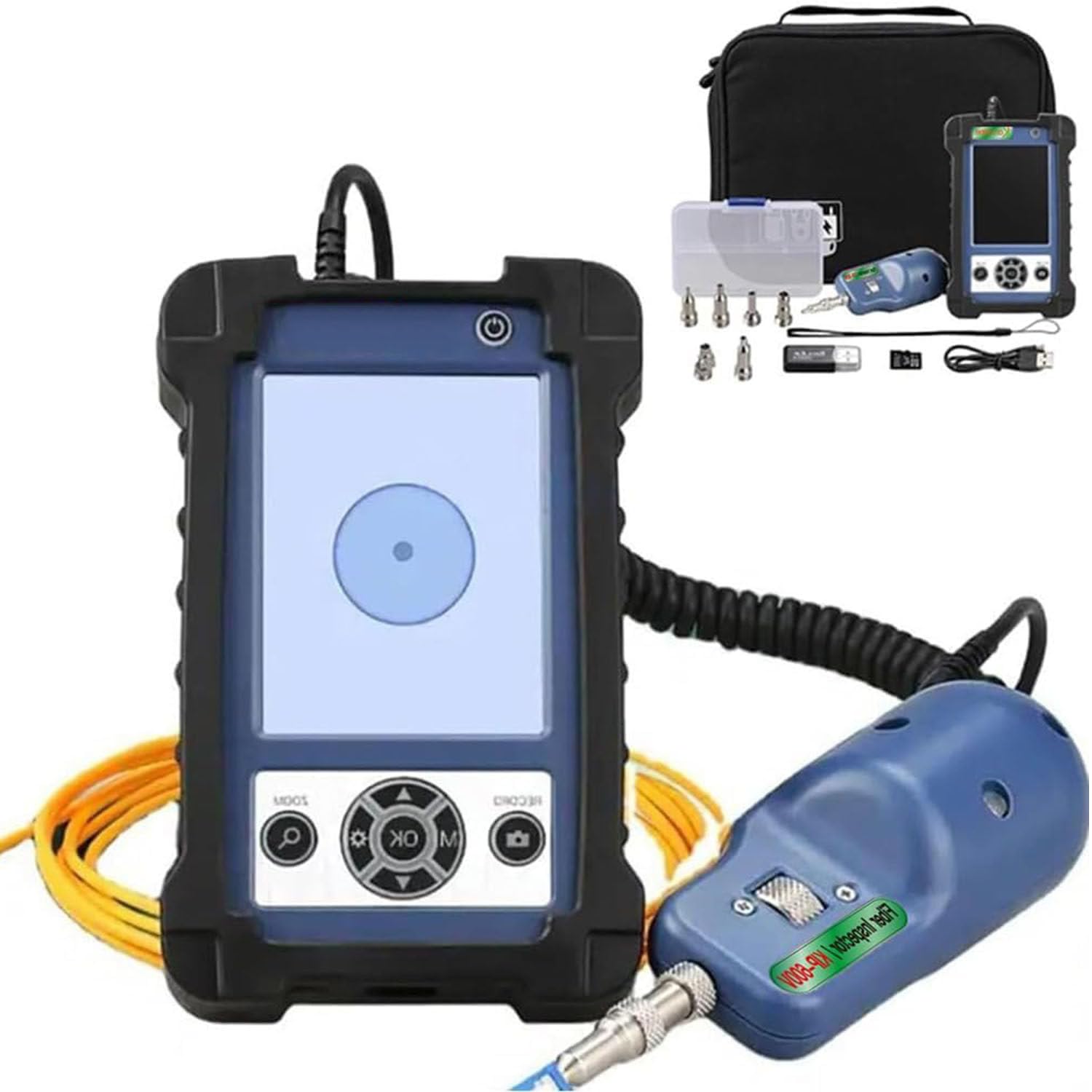 ToayNia 400X Magnification Fiber Optic Inspection Video Probe,Fiber Optic Inspection Cleaning Kit,Fiber Optic Inspection Microscope Probe,Fiber Optic Inspection Video Probe
