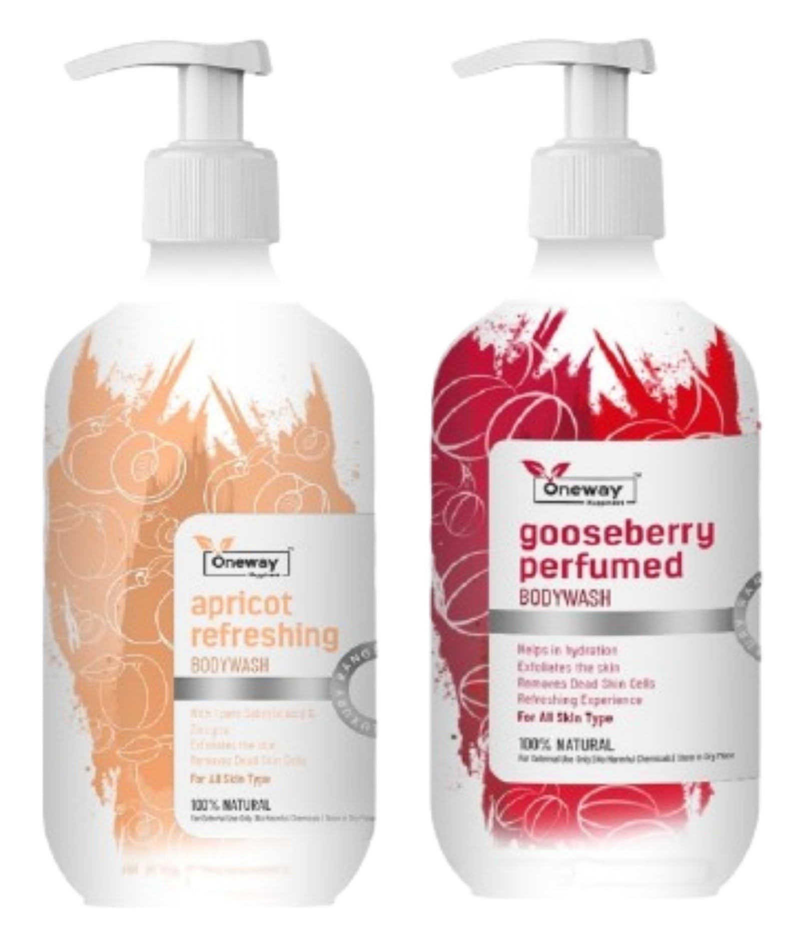 Apricot & Gooseberry Body Wash Combo for blending freshness, fruitiness, and a touch of luxury or nature