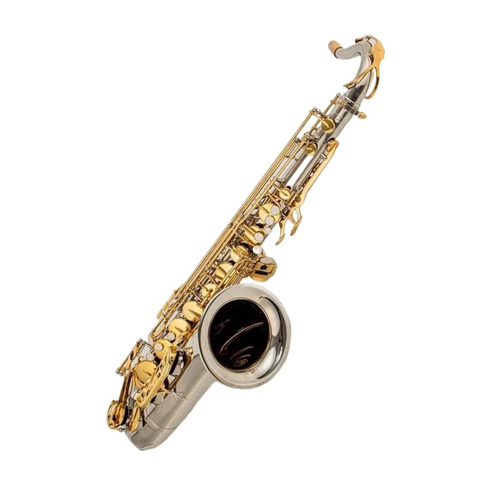 Saksofon Profesjonalny Saksofon Tenorowy B Dur Korpus Posrebrzany Profesjonalny Instrument Z Futerałem Akcesoria