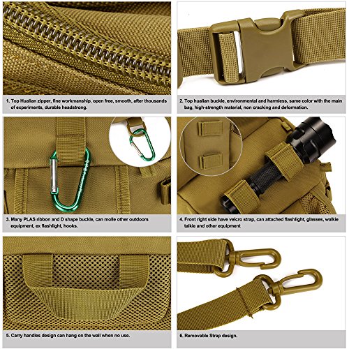 Huntvp Tactical Waist Pack Bag With Water Bottle Pocket Holder Military Fanny Packs Waterproof Hip Belt Bag Pouch For Hunting Camping Trekking #TOP5