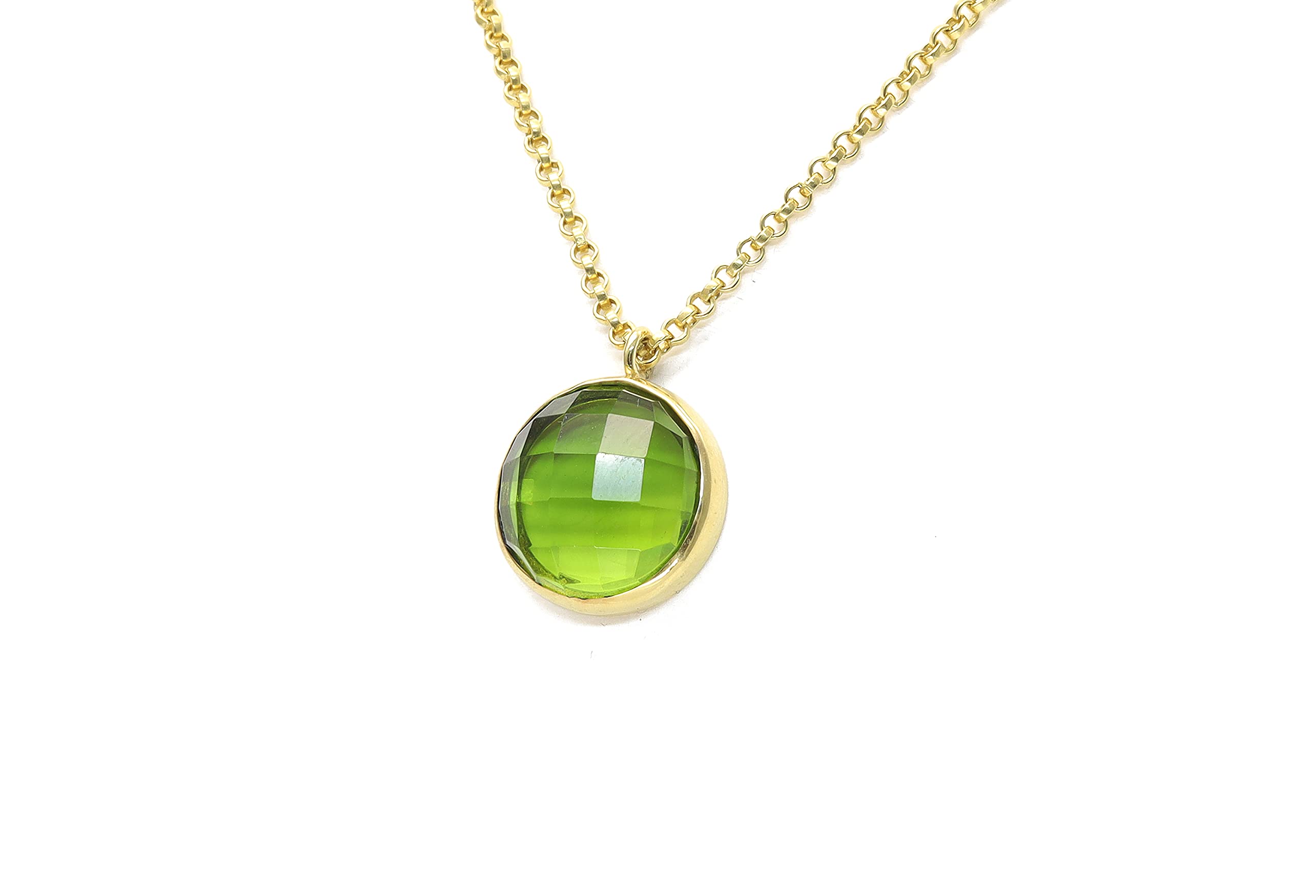 Collier Pierre de Naissance Or Vert - Pendentif Peridot Femmes - 7