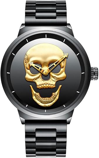 Men Boys 30M Waterproof Quartz Watches Wristwatches Stainless Steel Big Face Watch