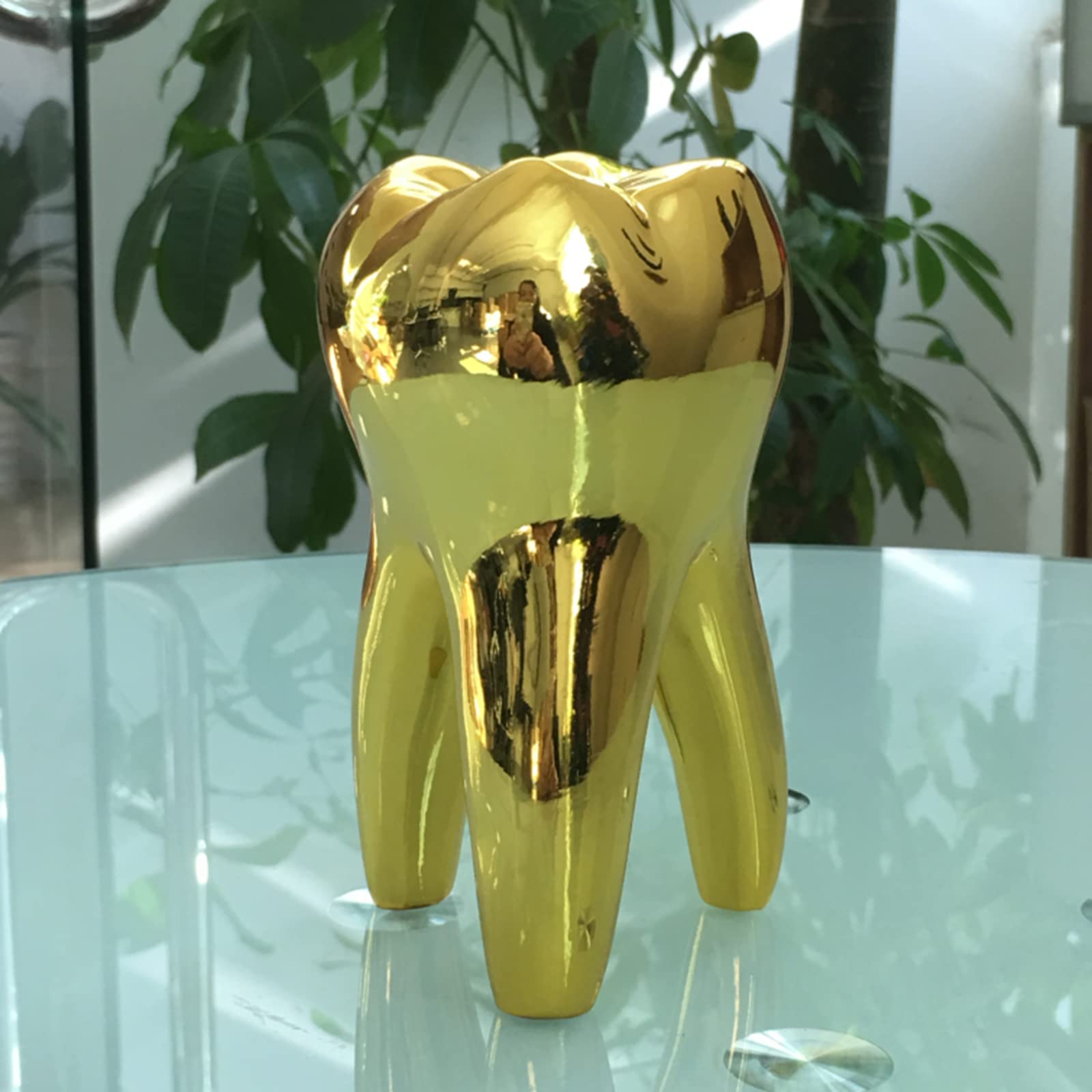 Ornamento personalizzato in resina dorata, statua dentale unica, decorazione per dentista, igienista dentale, assistente dentale