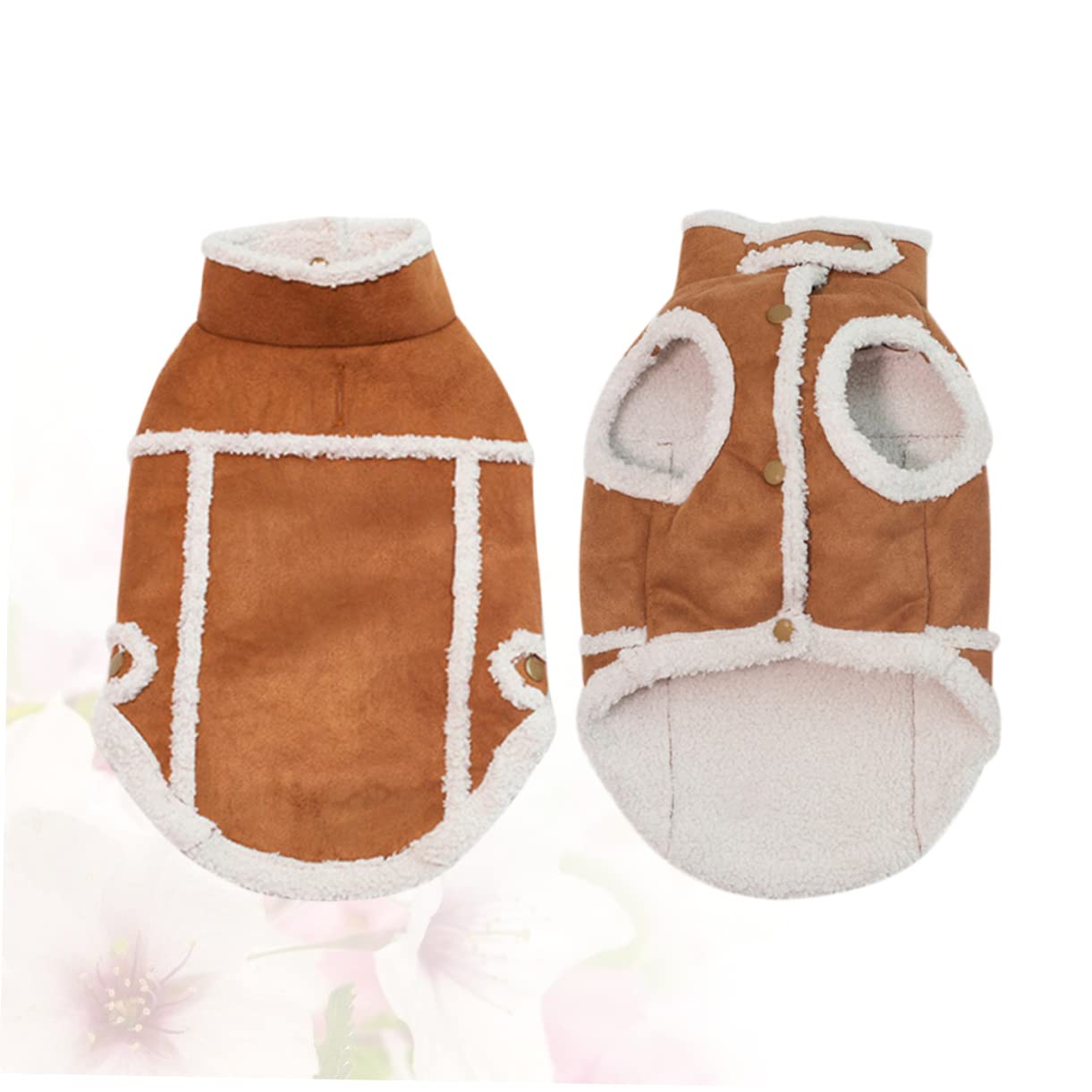 INOOMP 3piezas Abrigo De Perro De Estilo Inglés Suede para Mascotas Ropa De Invierno para Cachorros Marrón Talla