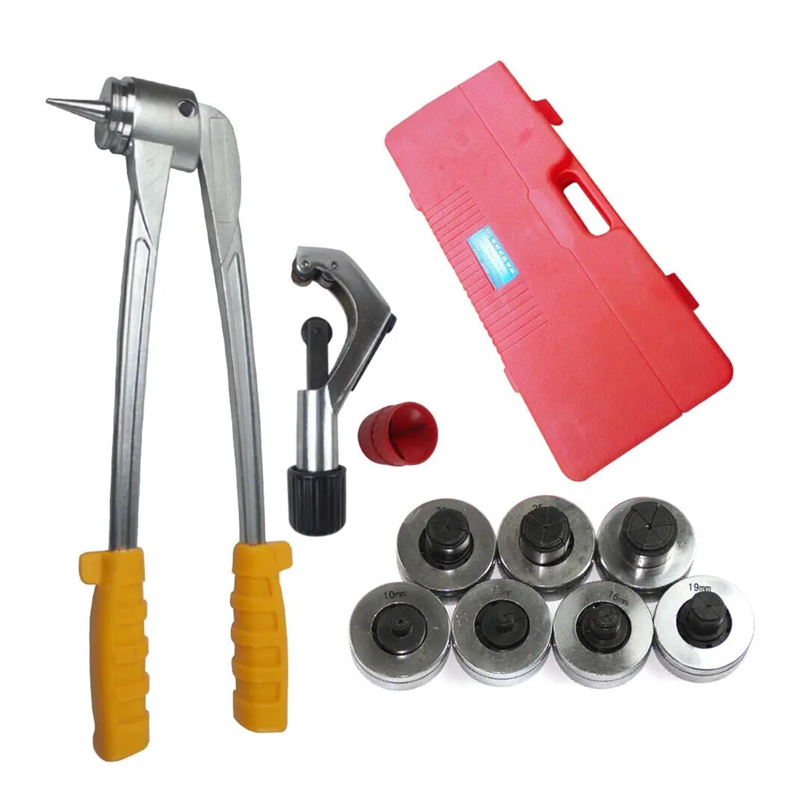 Expansor de tubos, Pipe Expander Tool With Tube Cutter 7 Heads 10-28mm Pipe Crimping Manual Pliers Metal Tube Expansion Tool Kit