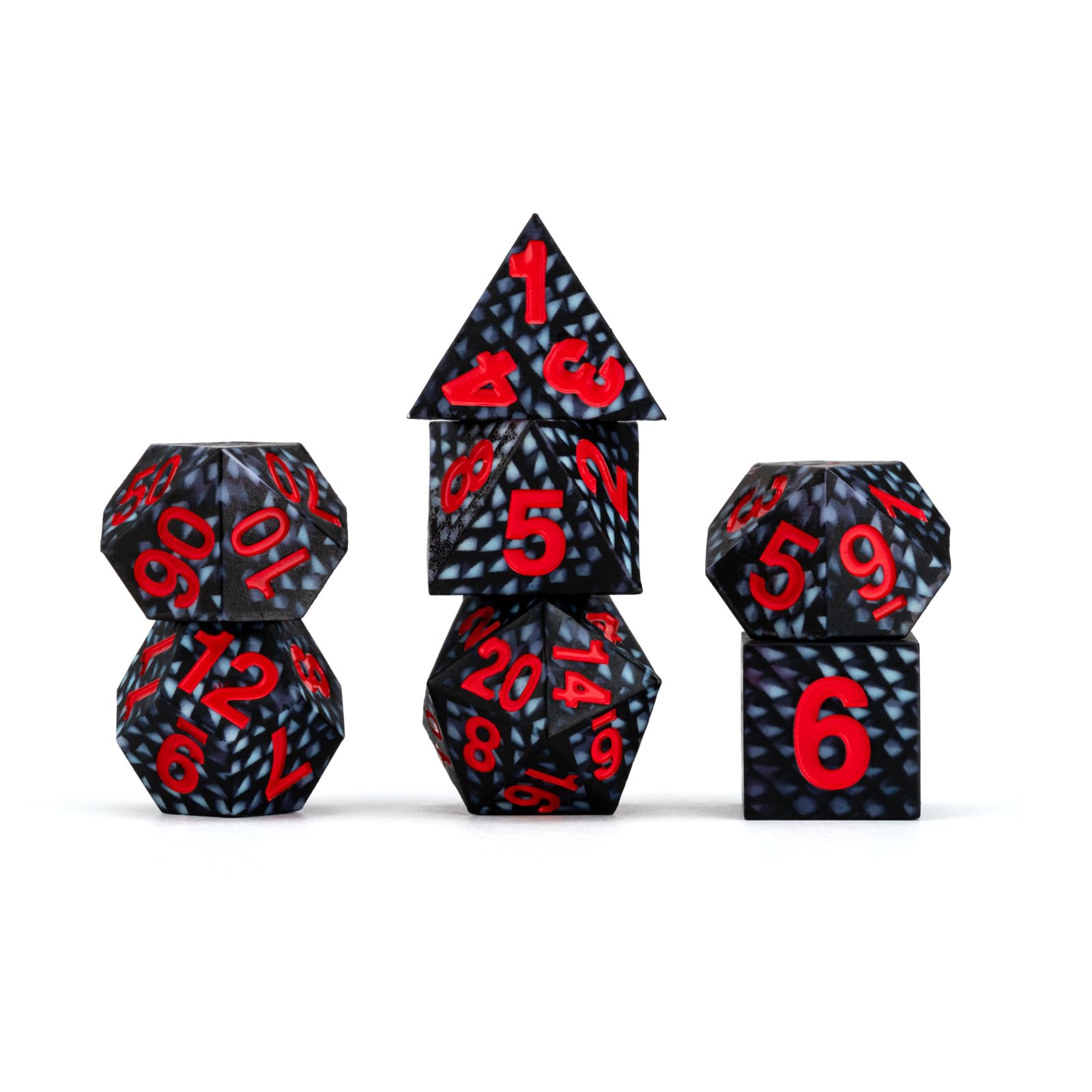 Fanroll - Dragon Storm Silicone Dice Set - Black Dragon Scales