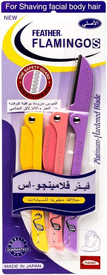 FEATHER FLAMINGOS LADYS RAZOR, FACIAL BODY HAIR