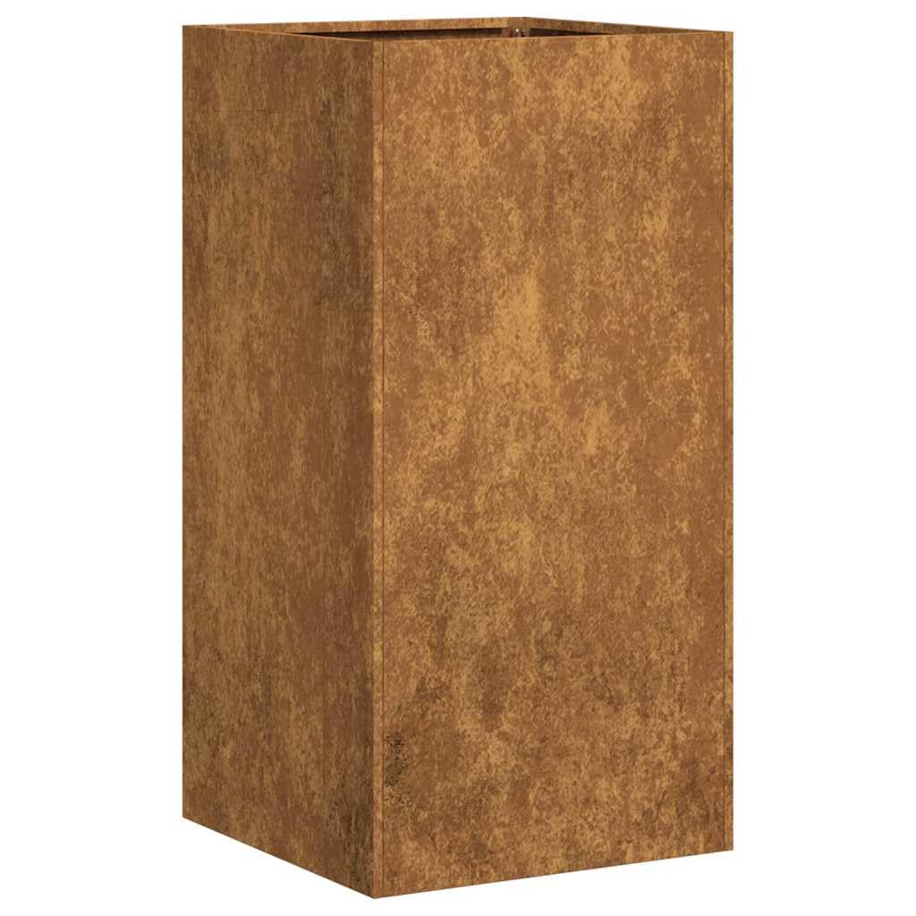Fioriera, Rialzato da giardino Contenitore per piante Fioriere da esterno Vasi per piante Adatto per Patio Giardino Caffetterie Bar Arrugginita 40x40x80 cm in Acciaio Corten