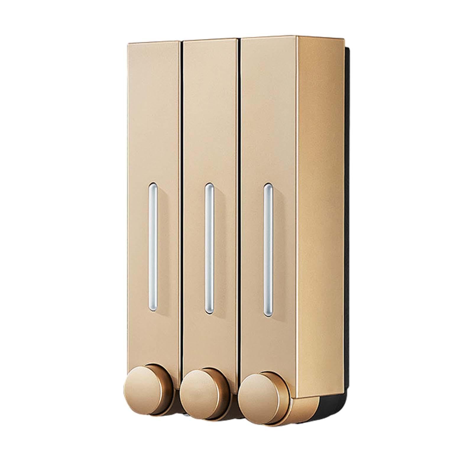 Dispensador Manual de Jabón Líquido para Platos, Montado en La Pared, Recargable, Ahorra Espacio, Resistente, Elegante Y Práctico, Ideal para El Baño, Tres Cabezas, Individual