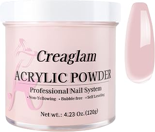 Acrylic Powder 120g 4.23oz No Lamp Needed for Nail Extensions, Bubble Free Formula Acrylic Nail Powder for 3D Art Sculpting Tips, Long Lasting Salon Quality Manicure