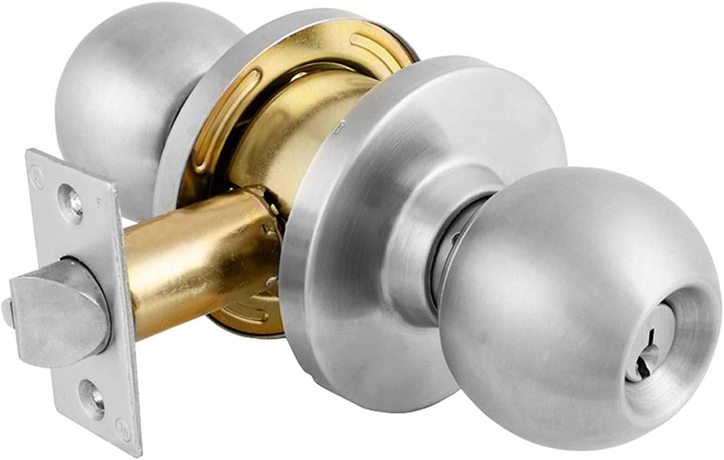 Master Lock BLNC0932DKA4 Commercial Cylindrical Ball Knob Lockset, Satin Chrome