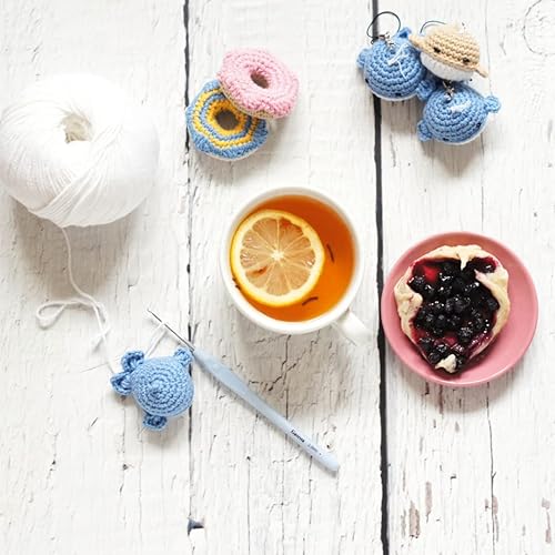 Miniatura 8 de YUMI - Hilo de algodón para bebé, 50% algodón, 50% acrílico, suave y finodeportivo (2) para tejer a ganchillo Amigurumi, 1.76 onzas (1.76 oz), 153