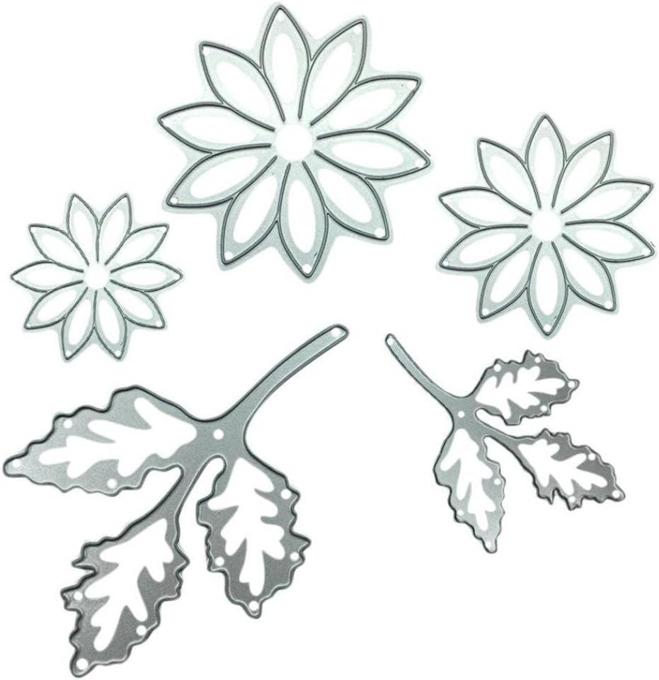 Cutting Dies, Bringbring Flower Metal Stencils DIY Scrapbooking Album Paper Card Crafts
