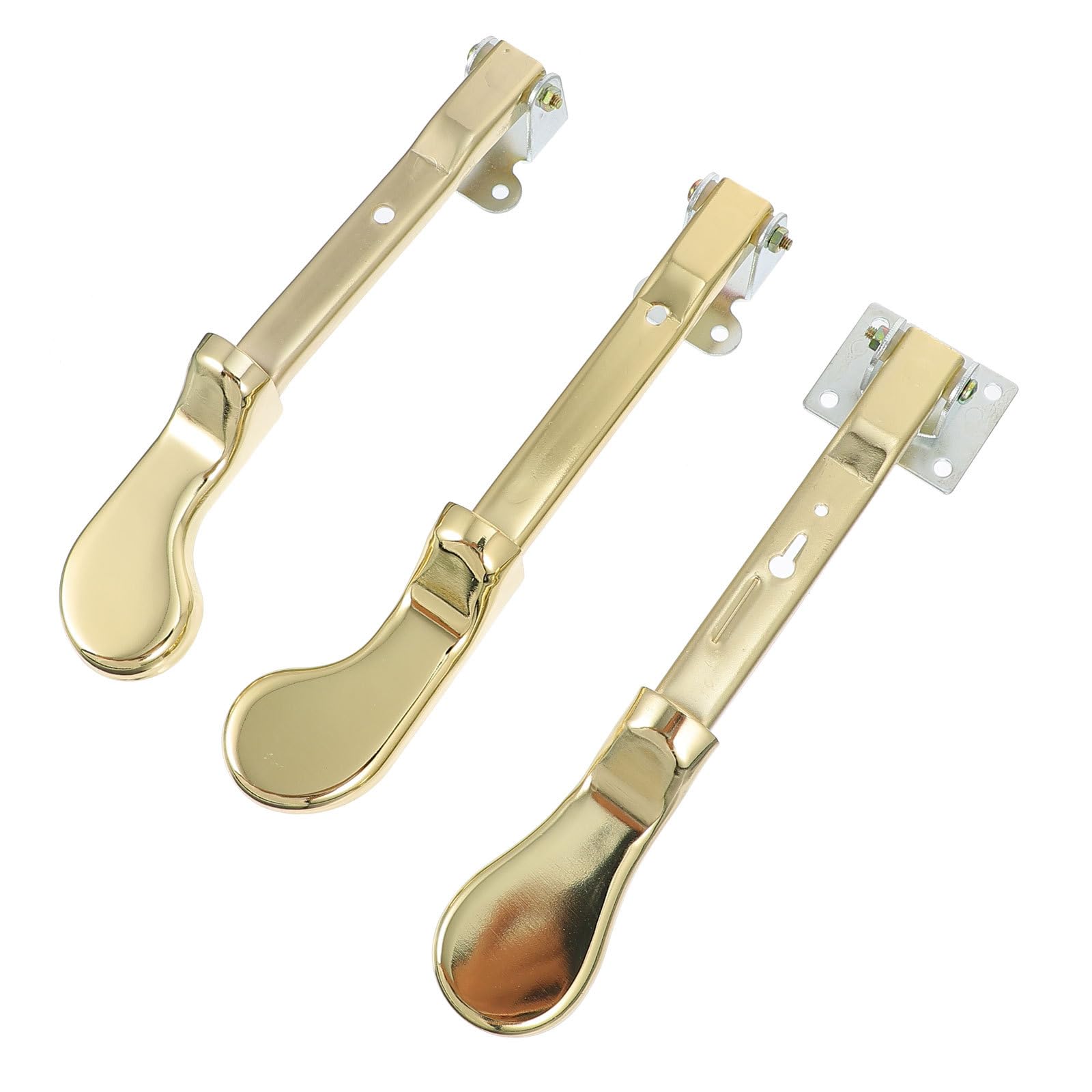PRETYZOOM Pedales de Piano Metálicos Duraderos Dorados para Piano Vertical, Accesorios Profesionales Antióxido, Pack de 3 Piezas para Suministros Musicales
