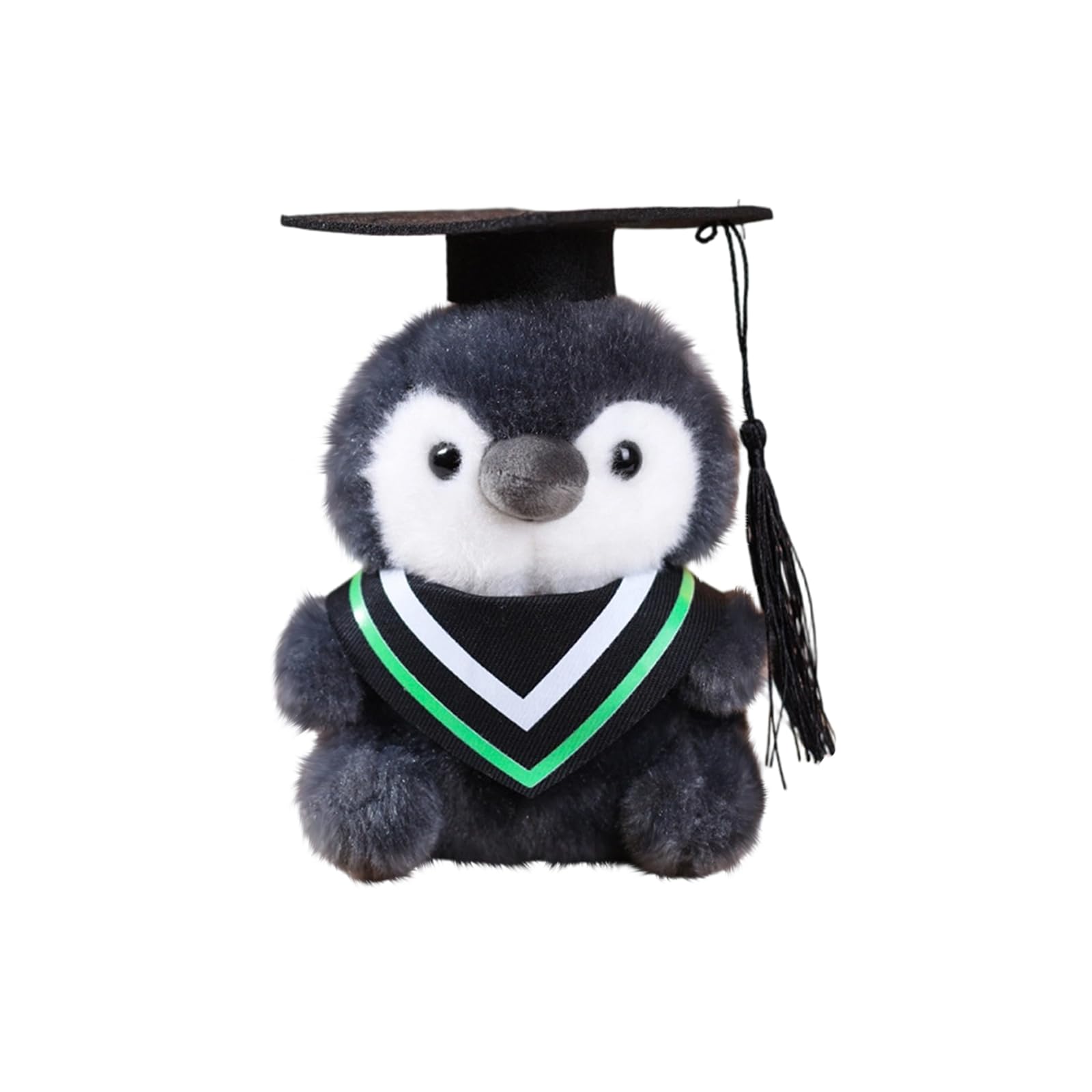 Graduation Penguin Plush Toy, Cute Penguin Stuffed Animal with Graduation Cap and Gown, Soft Graduation Keepsake Doll for 2026 Graduation Gift, Plush Penguin for Students (Green)