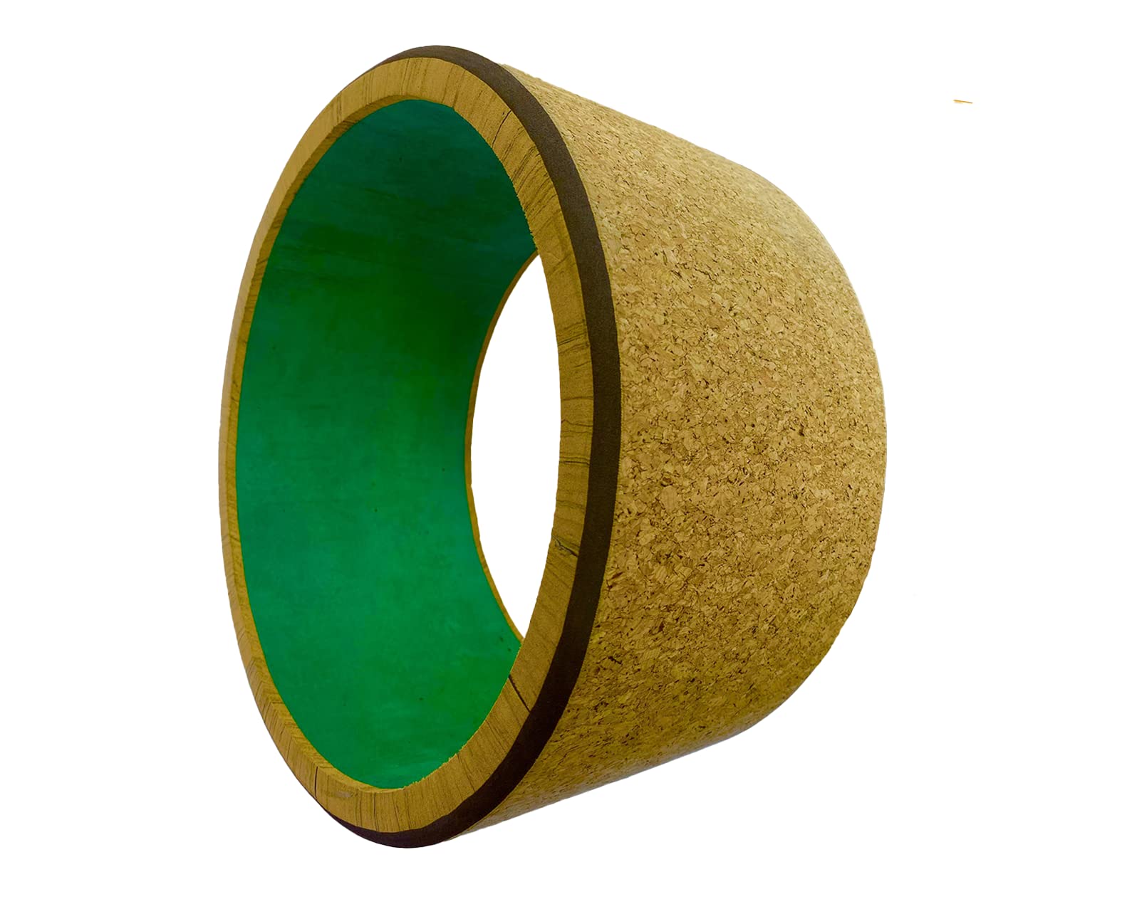 The Yogis Cork Yoga Wheel For Stretching Yoga Wheel for Back Bends, Exercise, Workout Yoga Accessories for Women & Men Exercise Roller Yoga Equipment for Home Workout, Yoga Chirp Wheel Size - 13 x 6.5 inch With Yoga Belt