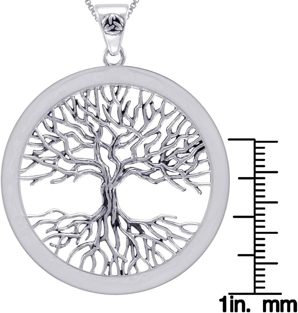 Jewelry Trends Large Celtic Tree of Life Protection Pendant Necklace 18" - Image 2