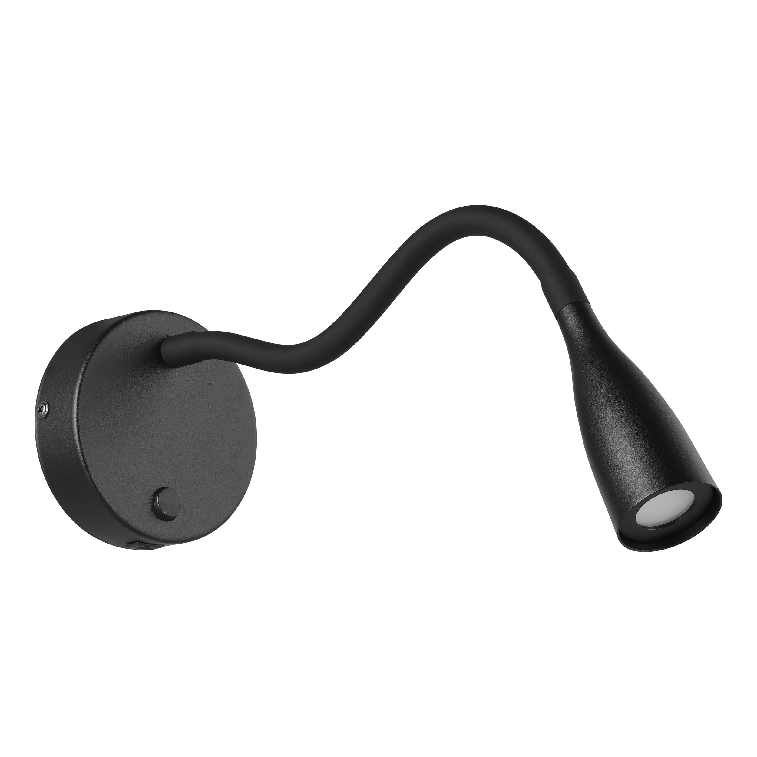 Eglo Unisex Black Olivandino 1 Flexible Led Wall Light W/ Usb Charging In
