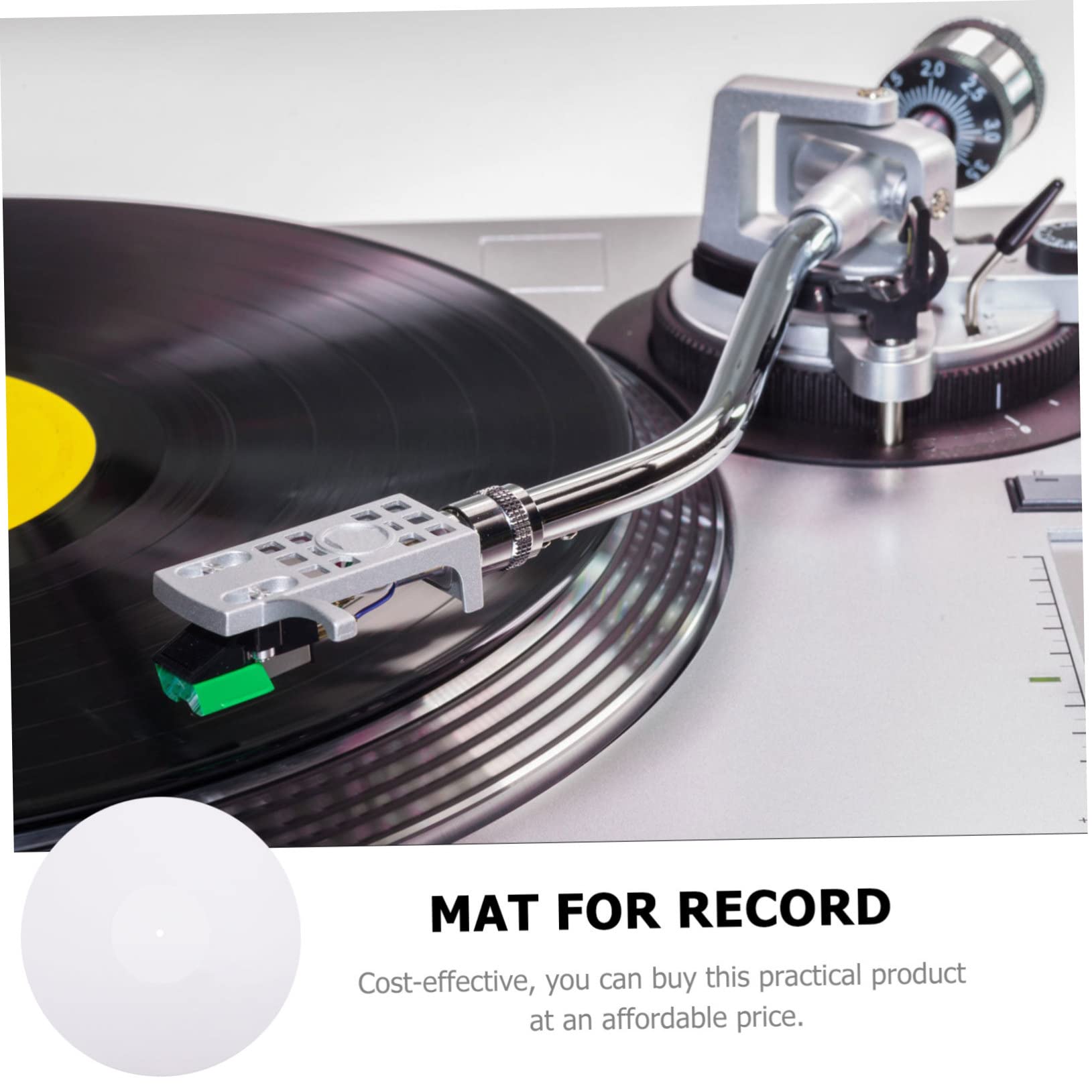 Gatuida 1pezzi Tappetino per Giradischi Acrilico Tappetino per Lettore Audio in Vinile per Dischi Domestici la Registrazione Riduce le Vibrazioni Design Semplice