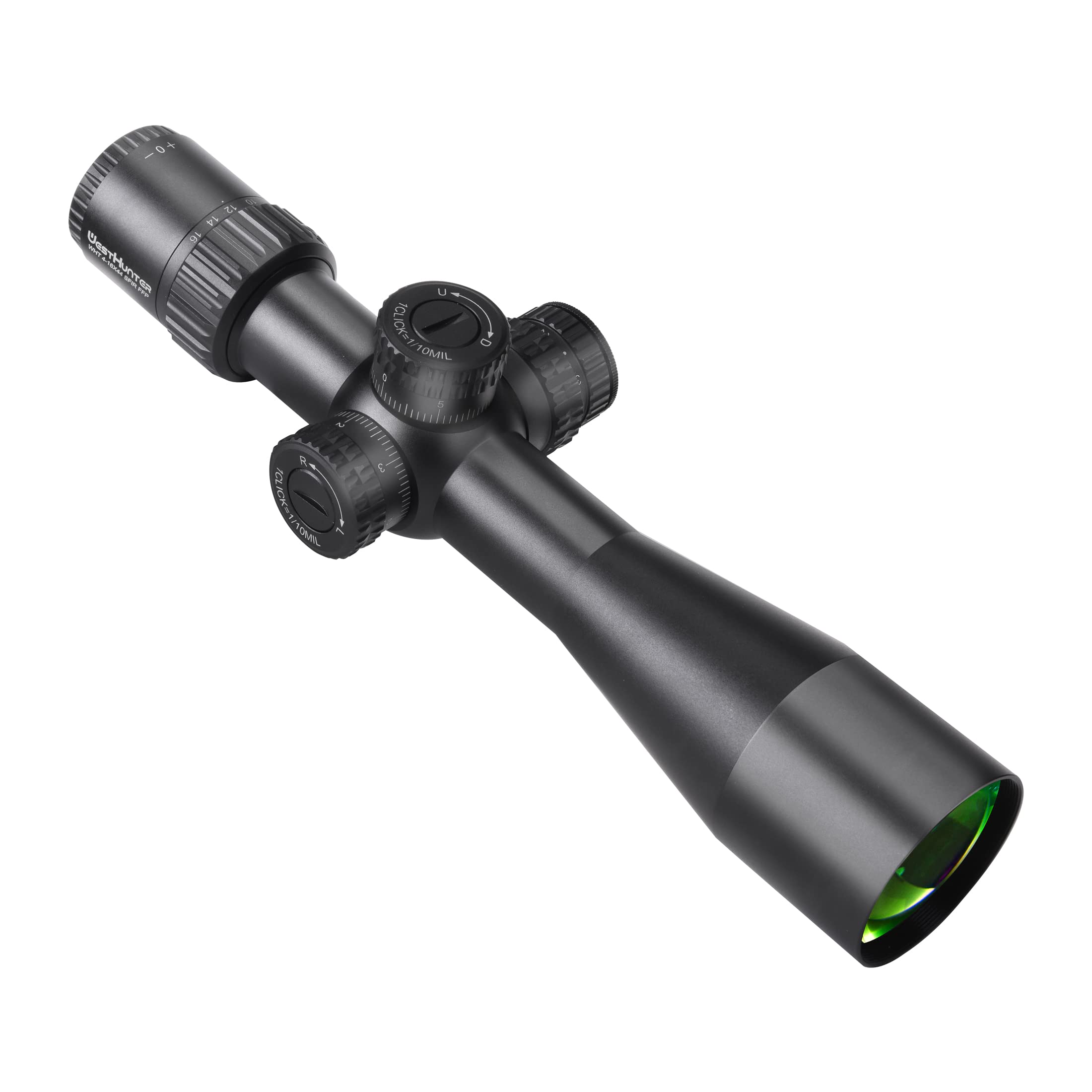 WestHunter Optics Wht 4-16x44 SFIR FFP Precisión Miras Telescópicas, Exclusivo para Competiciones Deportivas de Larga Distancia | Picatinny Shooting Kit A