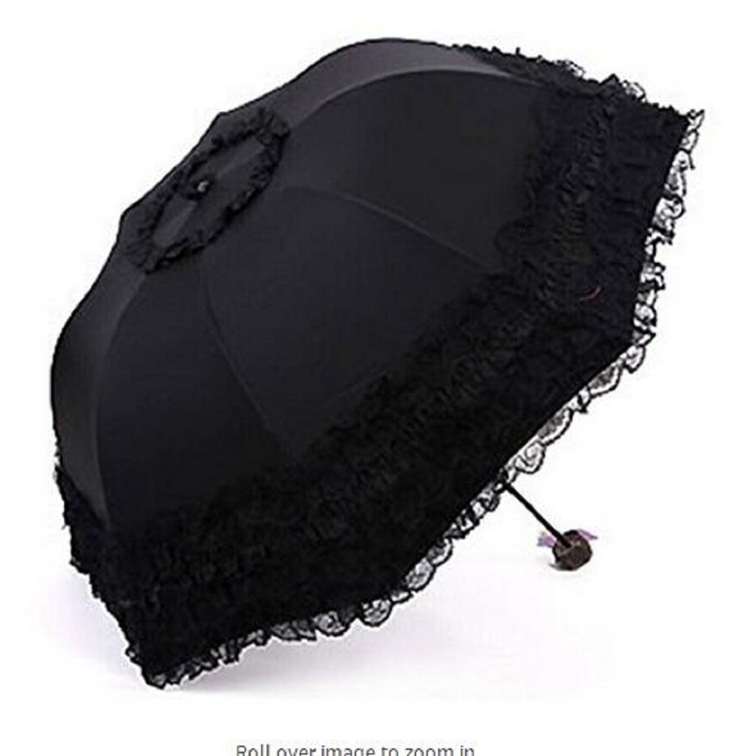 MilcraftWendin Travel Umbrella olding UV Resistance Princess Lace Parasol Umbrella Sun Umbrella For Women Girls