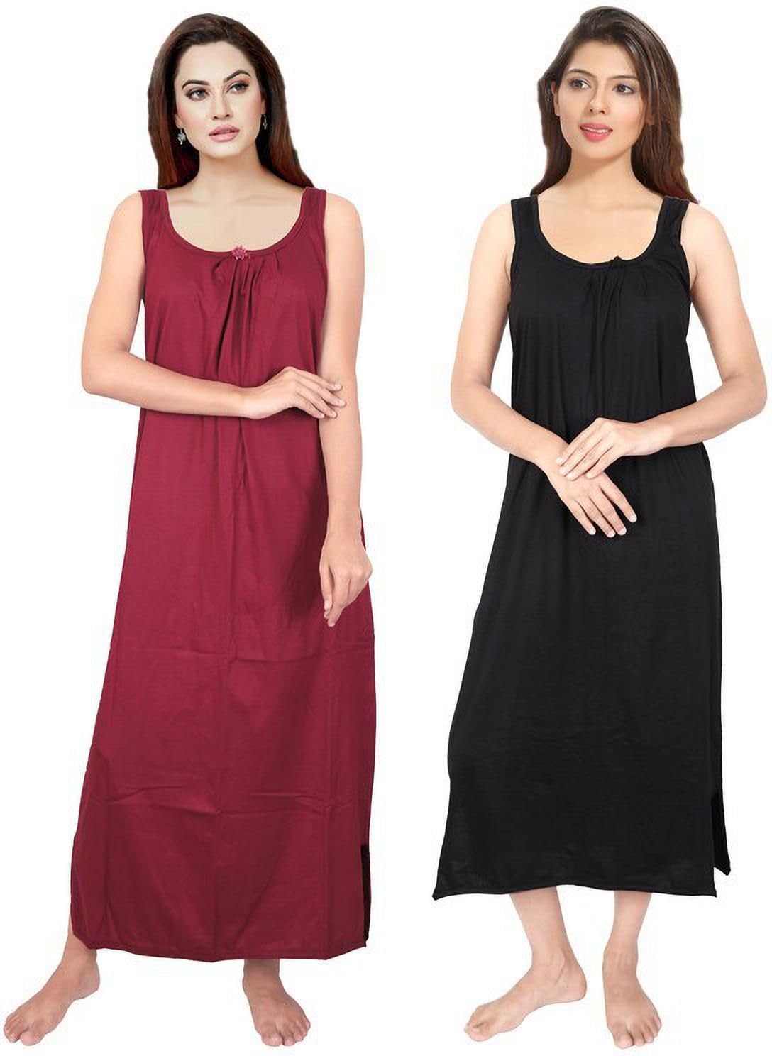 fabsquare Women's Hosiery Cotton Full Length Camisole, Long Inner Wear Petticoat-Nighty Slip-Kurti-Suit Slip - Pack of 2-picture-17