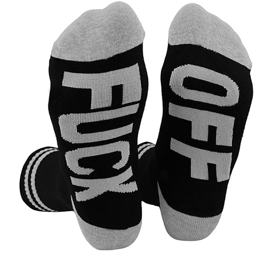 Fuck Off Socks Funny Funky Cotton Novelty Casual Crew Socks For Women Men Dress Tube Stocking Christmas Gifts