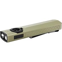 OLIGHT ArkPro Ultra LED Torch with UV Light and Green Light 1700 Lumens Robust Flat Torch with Pure White Light Magnetic or USB-C Connection for Outdoor IPX7 Waterproof OD Green