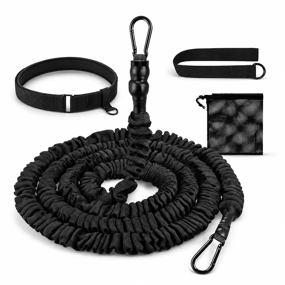 Schwimmgurt Pool, Einstellbare Schwimmgurt Pool Erwachsene, Schwimmtrainer mit 2,5-7,5 M Elastischen Gummibändern, Schwimmtrainer Gürtel für Pooltrainer, Erwachsene