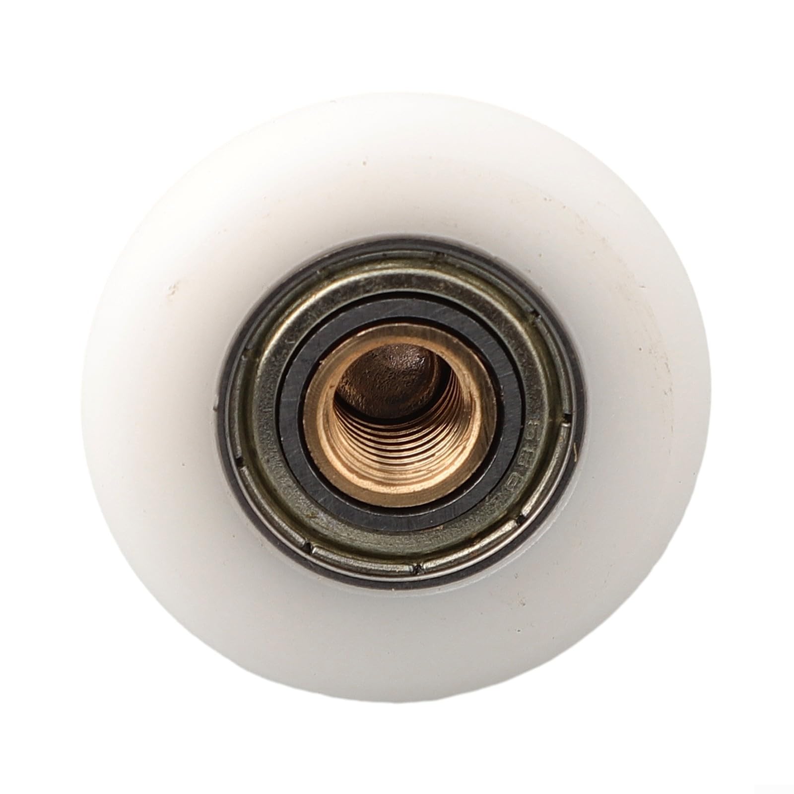 Set di 4 rotelle per porta della doccia, scorrevoli in vetro, con esterno in nylon e centro in ottone, viti in acciaio inox incluse, adatte a vetri da 4-8 mm (27 mm)