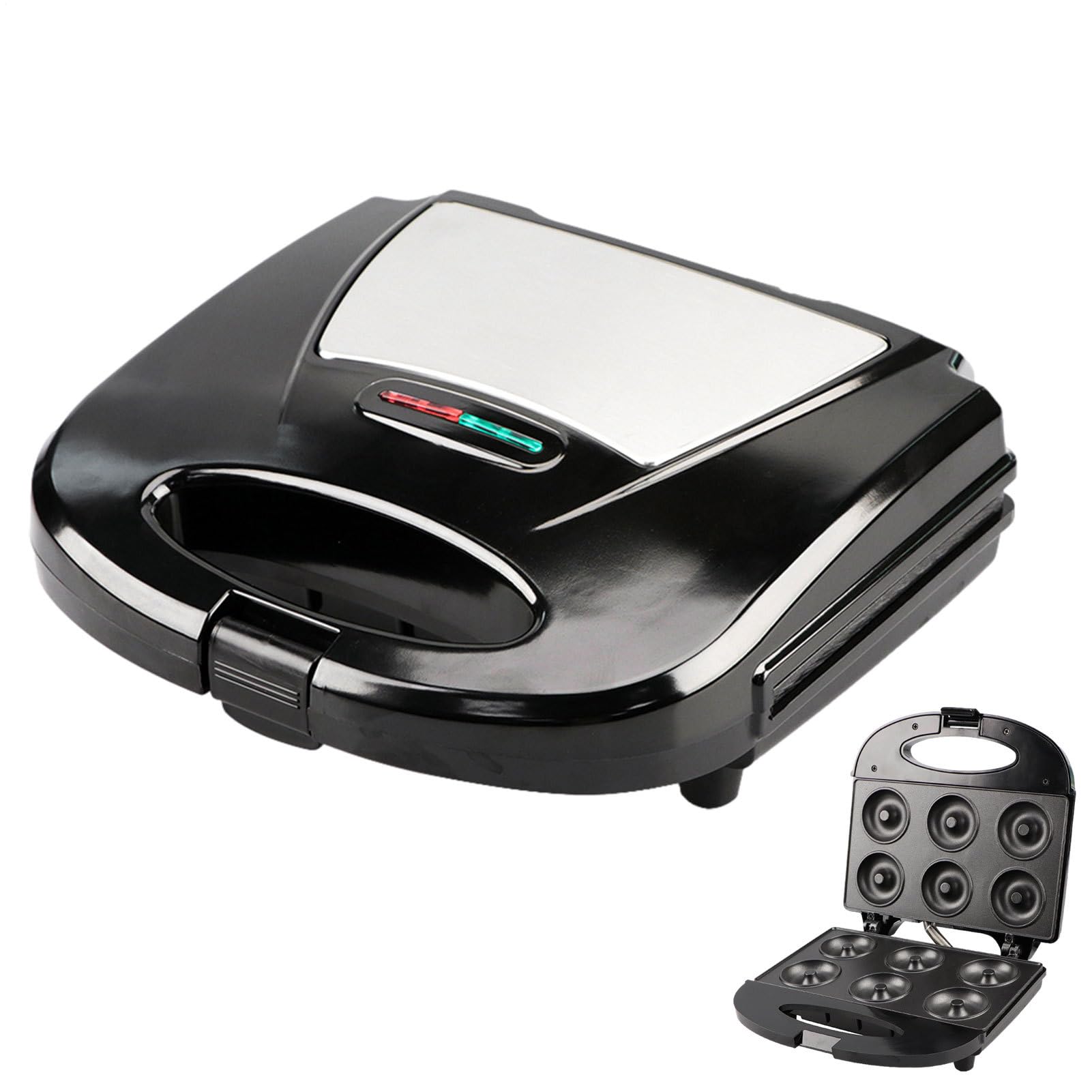 Mini Macchina Per Ciambelle Elettrodomestico Con Rivestimento Antiaderente | 750W Per Pancake Mini Per Casa Famiglia Colazione Dessert Snack Dolci Pancake