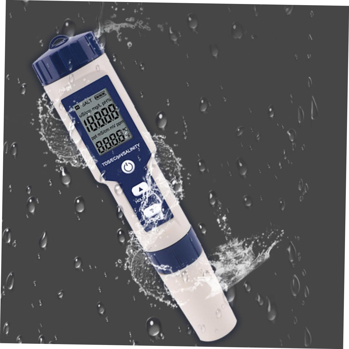 LIFKOME Tester Digitale Salinità Acqua Portatile Misuratore Temperatura e qualità per Piscina Acquario e Compatto e Resistente per Laboratori e Acqua di