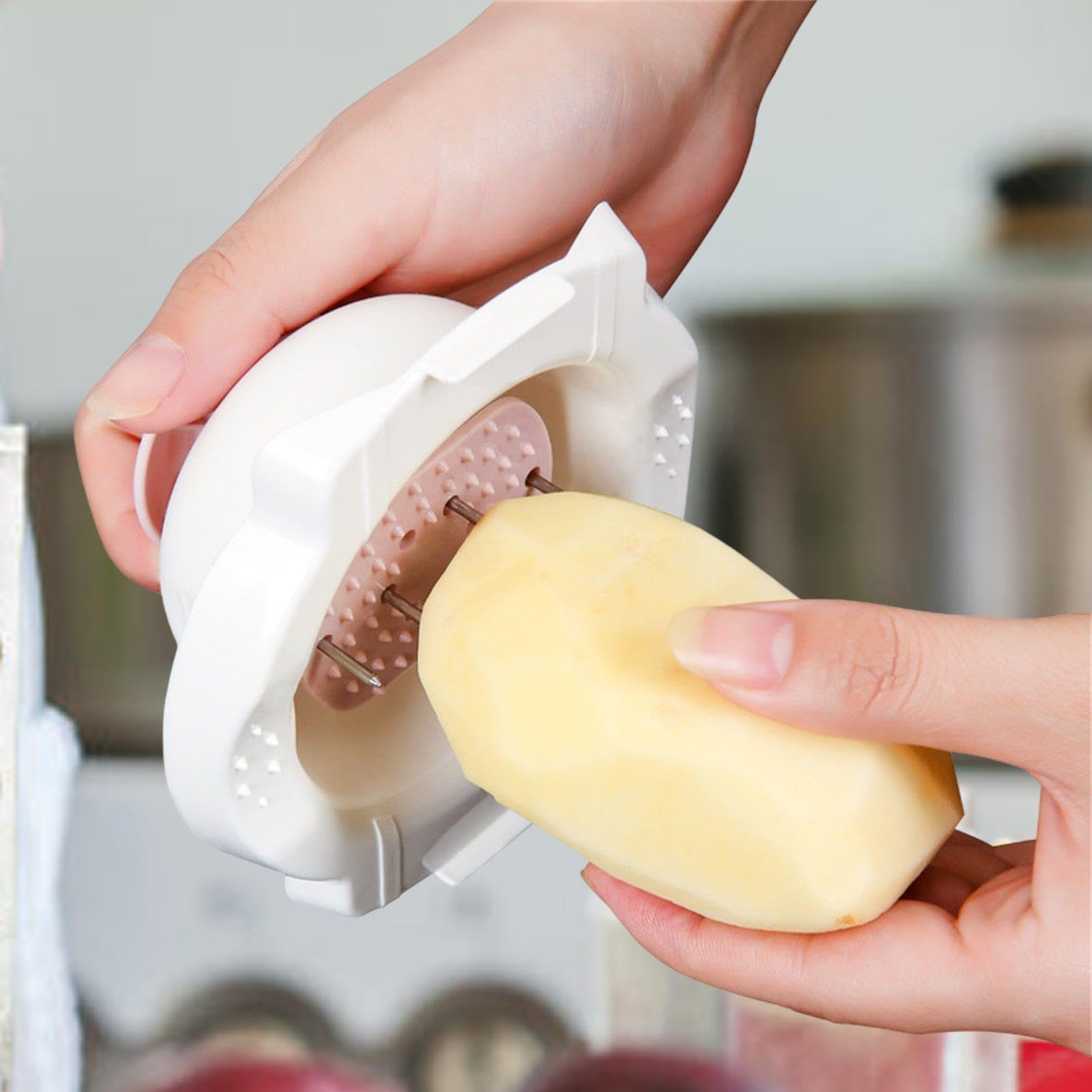 Protège-doigts Pour Mandoline De Cuisine - Sécurité Coupe Légumes - PP Et Acier Inox