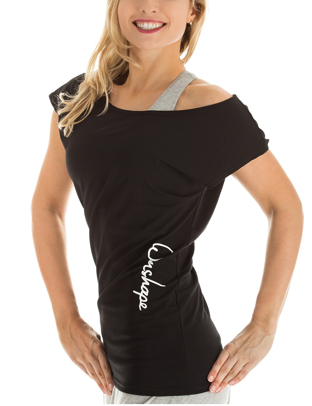 Winshape Hape Winston WTR12 Zalena Fitness Workout Dance Women's T-Shirt, Womens, Damen Dance-Shirt WTR12 Freizeit Fitness Workout, black, S