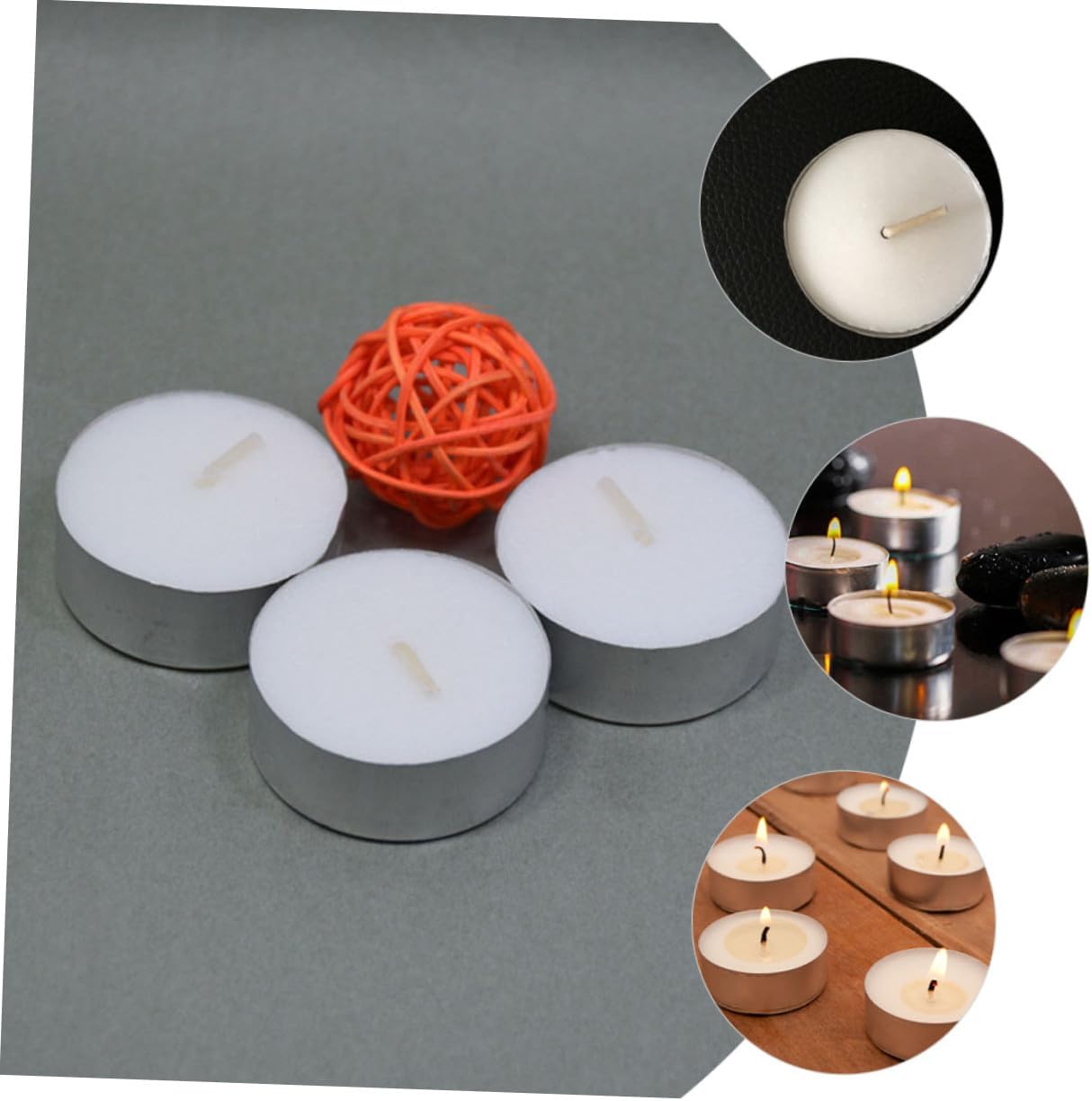 100pcs Unscented Household Tea Light Candles Mini Votive Candles Smokeless White Tea Lights for Home Decor and Warmers Bulk Pack