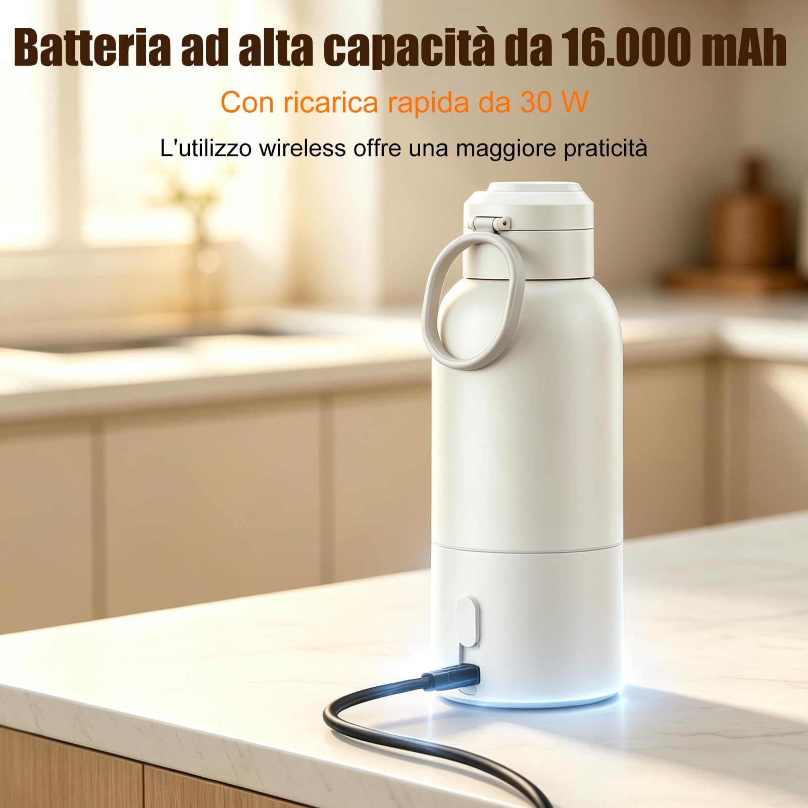 Scaldabiberon portatile per bambini, da viaggio, 500 ml, riscaldamento