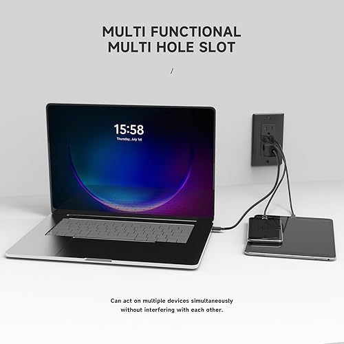 Miniatura 4 de ALASTECH Toma de corriente USB, 6.0 A 30 W de alta velocidad, toma de corriente con USB C, receptáculo resistente a manipulaciones de 20 A, placa de