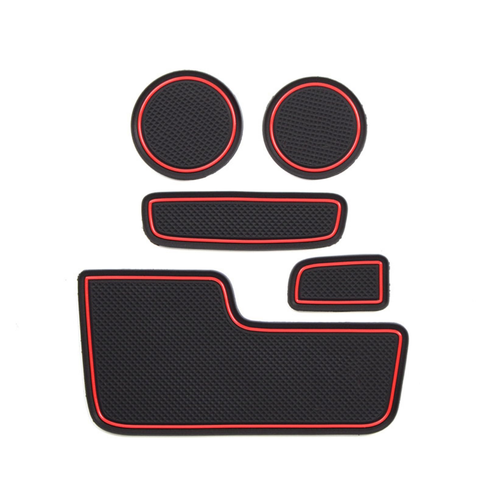 ahhccne Rubber Mats for Centre Console for Dodge Durango 2014-2020, LHD Rubber Mats for Centre Console