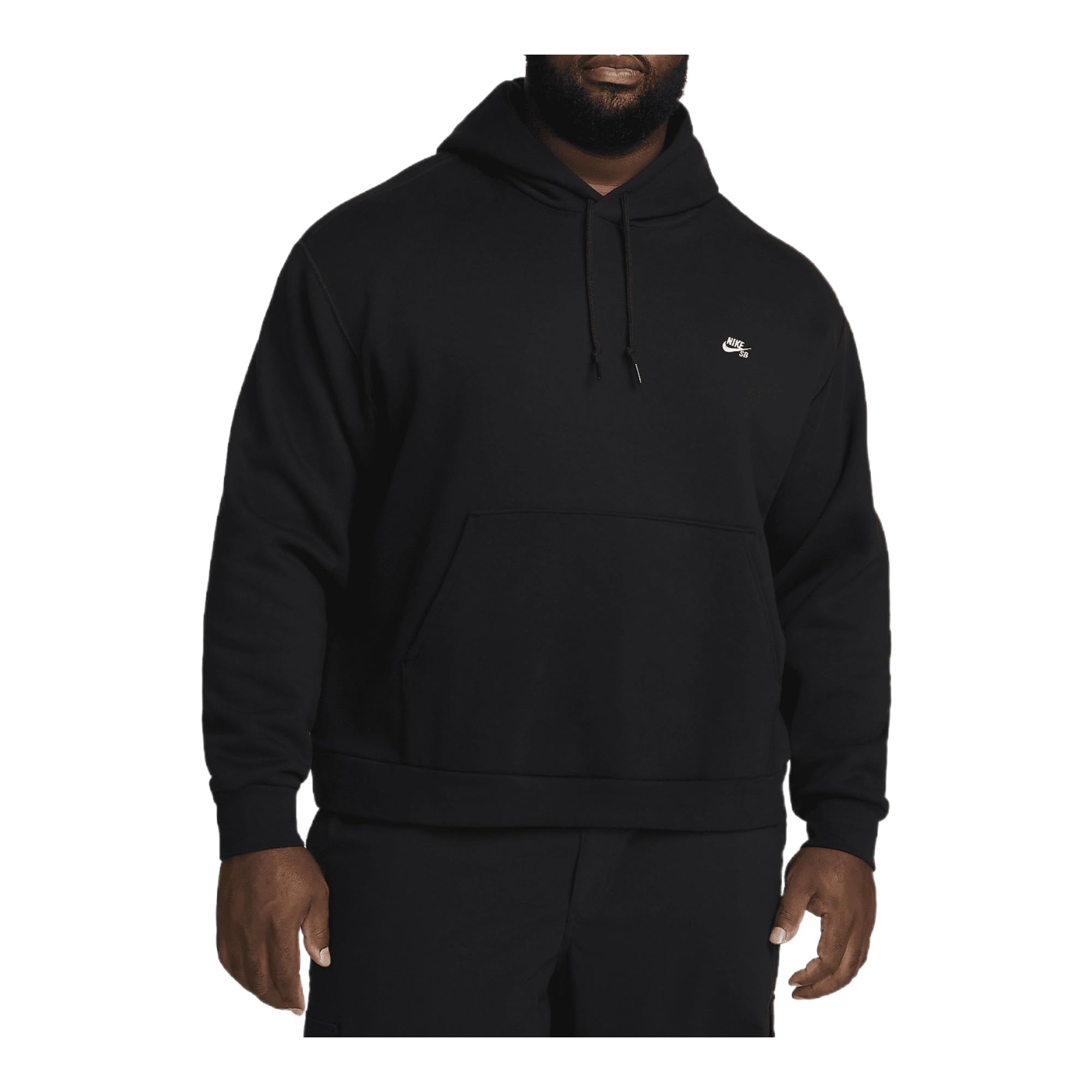 NIKE SB ESSENTIALS LOGO FLEECE HOODIE BLACK