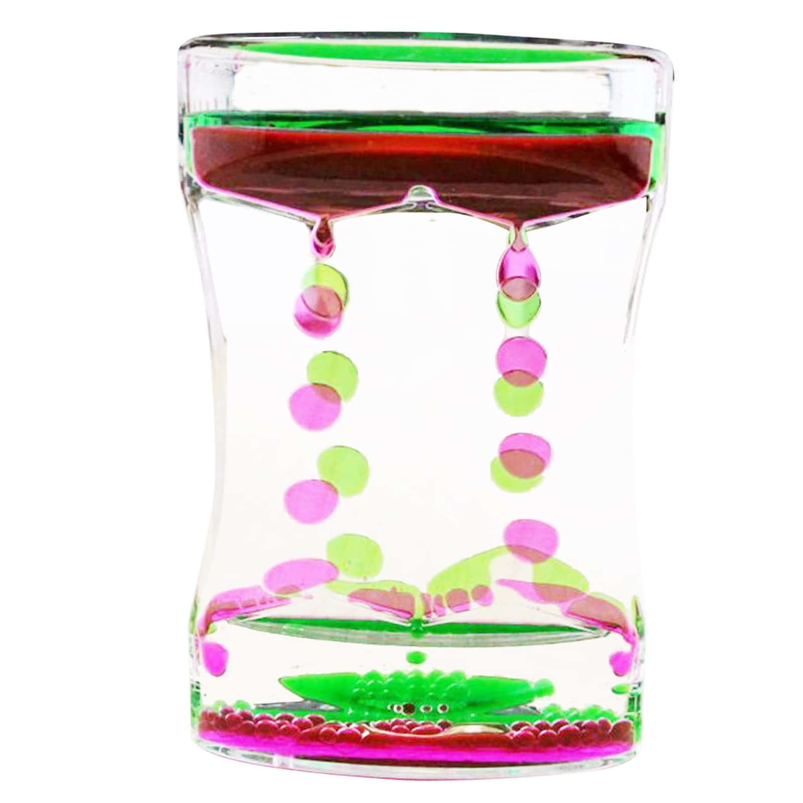 Sensory Toy for Autism & ADHD, Liquid Motion Timer & Bubbler, Color Lava Lamp, Stress & Anxiety Relief, Hourglass Toy for Kids & Adults (C)
