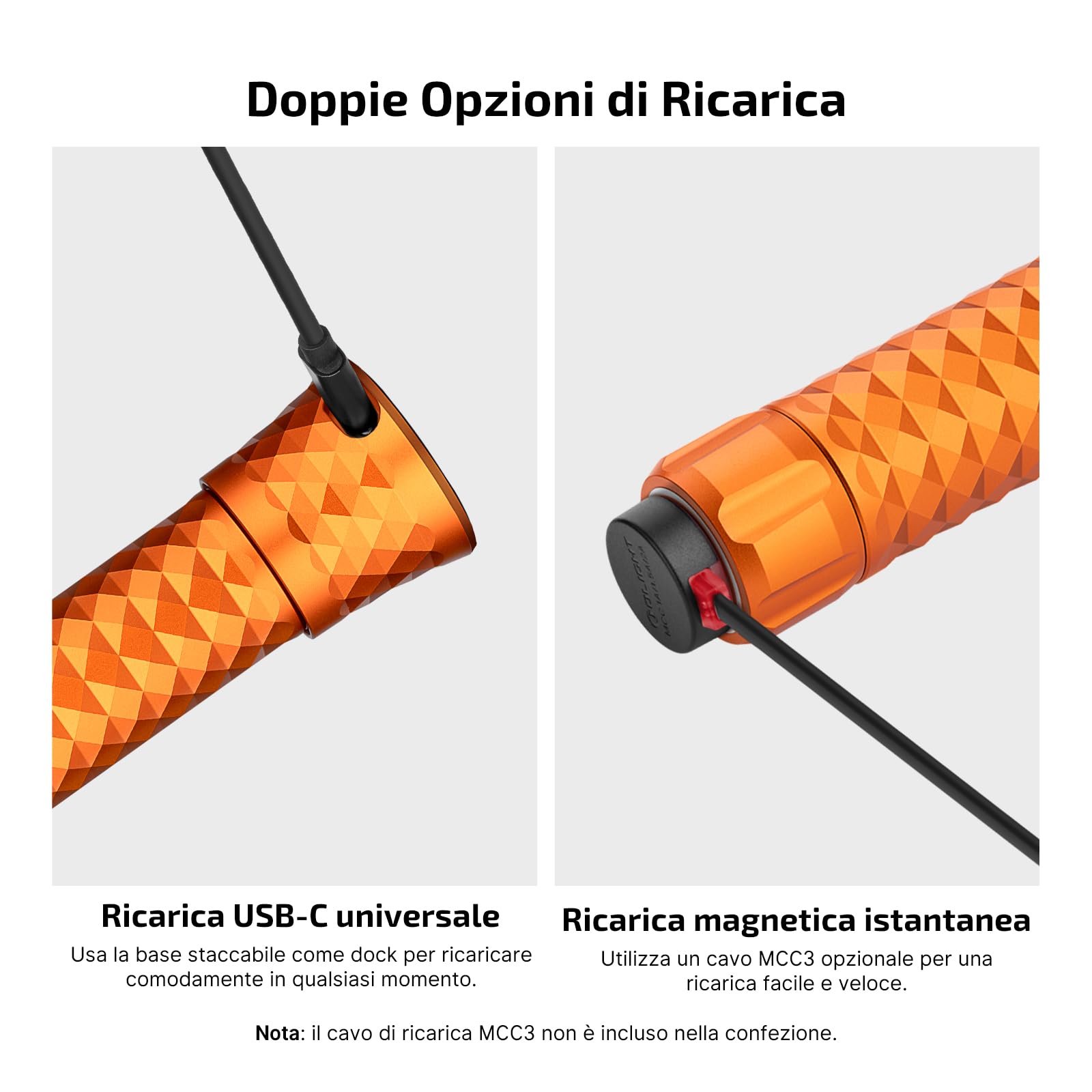 OLIGHT Prowess Torcia LED 5000 lumen con luce bidirezionale | Portata 245m, ricarica USB-C, custodia, IPX7, luce bianca fredda, outdoor, campeggio, luce da lavoro, luce d’ambiente