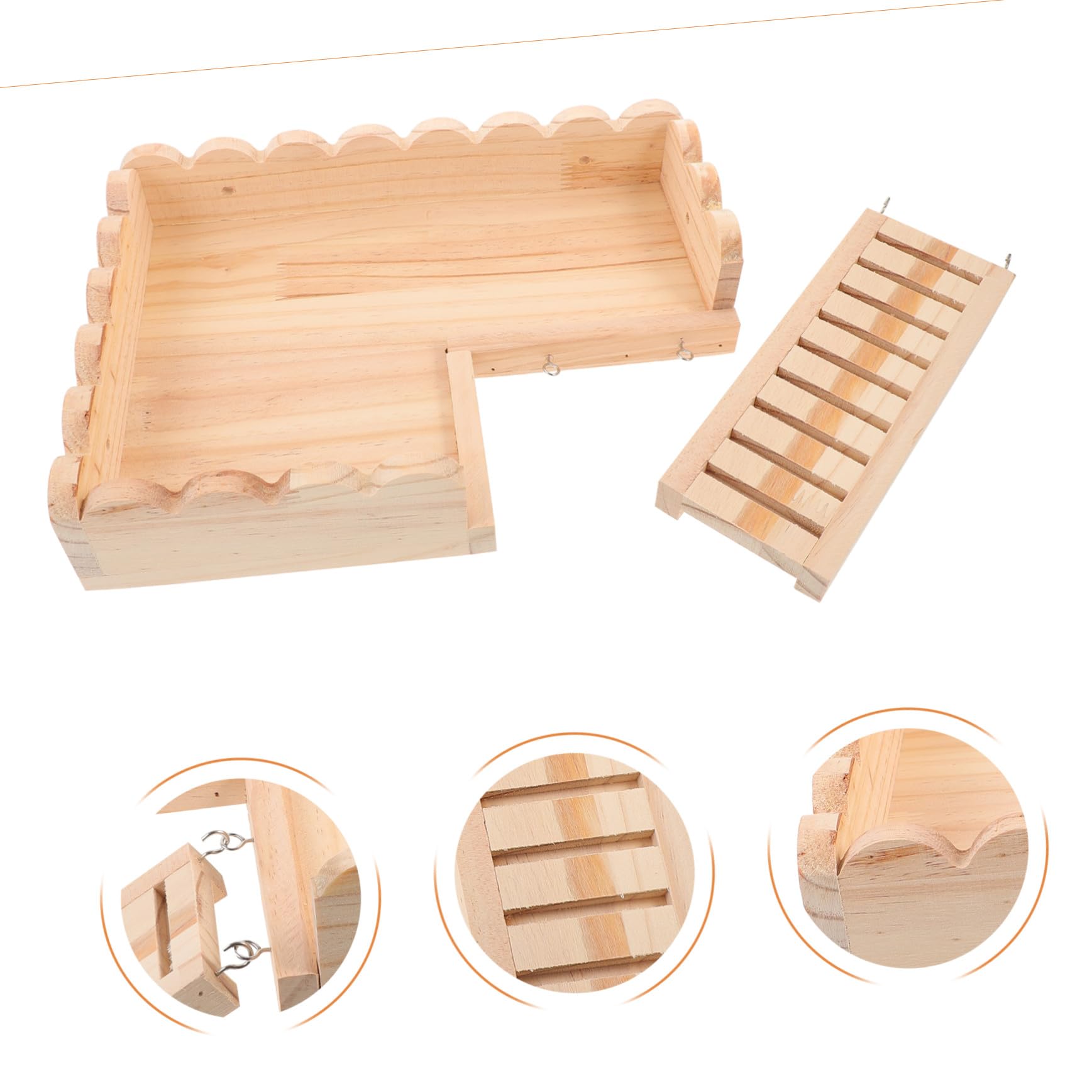 Hamsterplattform aus Massivem Holz Plattformspielzeug für Kleintiere Einfache Montage Leicht zu Verstauen für Chinchilla Ratte