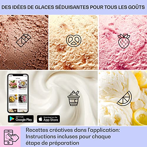 Klarstein Eismaschine, Softeismaschine für Joghurt, Softeis & Frozen Yogurt, Ice Cream Maker mit WiFi/App-Funktion, Eismaschine mit Kompressor, Selbstkühlend, Hausgemachtes Speiseeis & Sorbet, 180W – Bild 8