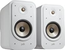 Polk Signature Elite ES20 Bookshelf Speaker - Hi-Res Audio Certified&comma; Dolby Atmos & DTS&colon;X Compatible&comma; 1" Tweeter & 6&period;5" Woofer&comma; Power Port Technology for Effortless Bass &lpar;Pair&comma; Elegant White-Washed&rpar;