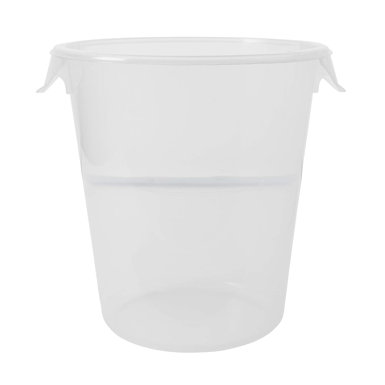 Rubbermaid Commercial Products Plastic Round Food Storage Container, 8 Quart, Clear, High Temperature Range Food Organization/Storage for Wet/Dry Food in Kitchen/Restaurants/Cafeteria Rubbermaid Commercial Products Plastic Round Food Storage Container, 8 Quart, Clear, High Temperature Range Food Organization/Storage for Wet/Dry Food in Kitchen/Restaurants/Cafeteria