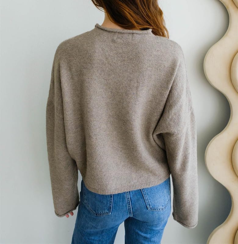 Image of Women Y2k Knitted Cardigan Long Sleeve Button Down Sweater Lightweight Casual Cardigan Loose Fall Streetwear