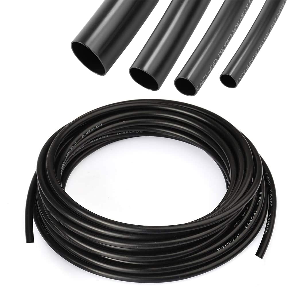 UKCABLE-Ties Flexible PVC Sleeving 3 Meter Length Cable Wiring Harness Wire Cable Electrical Insulation (Size: 10mm)