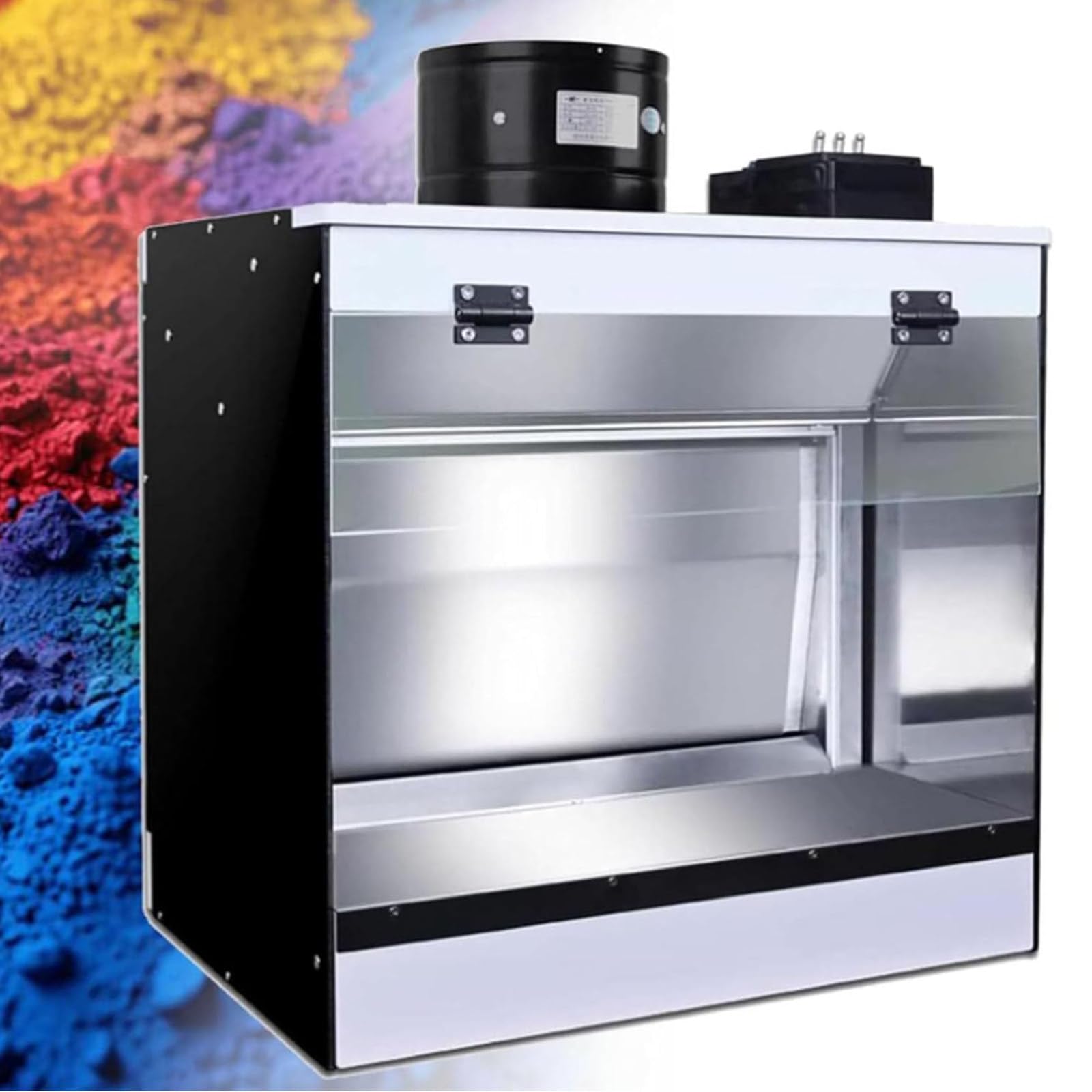 ZenSeFarin Airbrush Spray Booth,Portable Airbrush Paint Spray Booth Kit,Handcrafted Tabletop Airbrush Booth,Color Rendering Lamp,Led Lighting,For Model Cake Nail Art Pottery & Crafts 50 * 50 * 40cm